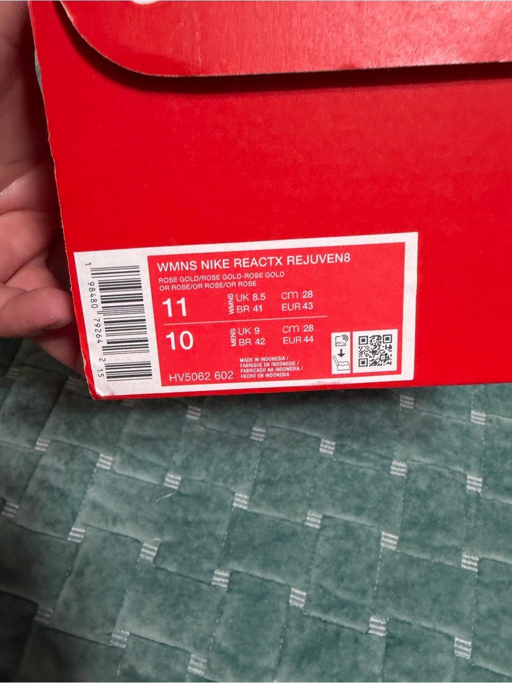 Nike ReactX Rejuven8 Women’s Rose Gold Slides Shoes Size 11 HV5062-602 - Picture 7 of 7